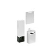 NATUREL - Naturel Ensemble de salle de bain avec lavabo comprenant mitigeur de lavabo, bec et siphon Naturel Stilla blanc brillant (KSETSTILLA021) - vignette