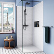 CERAMIA - Ceramia Alda Receveur de douche 120x80cm en pierre de synthèse durable, blanc mat (ALD15-12080B) - vignette