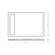 CERAMIA - Ceramia Alda Receveur de douche 120x80cm en pierre de synthèse durable, blanc mat (ALD15-12080B) - vignette