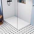 CERAMIA - Ceramia Alda Receveur de douche 120x90cm + Siphon Eslim90. Pierre de synthèse, blanc mat (ALD15-12090B-S) - vignette