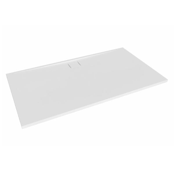 SWISS AQUA TECHNOLOGIES - Swiss Aqua Technologies Vision Receveur de douche 140x90cm + Siphon Eslim90. Marbre coulé, blanc (SATSVVI14090B-S) - large