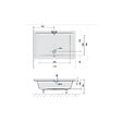 POLYSAN - Polysan Deep 110x75x26 cm baignoire rectangulaire en acrylique, sans pieds, blanc (72883) - vignette