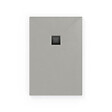 SWISS AQUA TECHNOLOGIES - Swiss Aqua Technologies Alek Receveur de douche rectangulaire 120x80 cm avec siphon, en marbre coulé, Gris (SATALEK12080S) - vignette