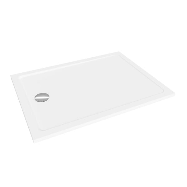 SWISS AQUA TECHNOLOGIES - Swiss Aqua Technologies Project by Siko Receveur de douche rectangulaire 120x80 cm marbre coulé, blanc (SATSVPRO12080) - large