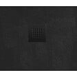 SWISS AQUA TECHNOLOGIES - Swiss Aqua Technologies B-Way Receveur de douche carré 90x90 cm avec siphon, en marbre coulé, Noir (SATALEK90Q) - vignette