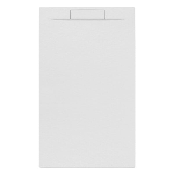 SWISS AQUA TECHNOLOGIES - Swiss Aqua Technologies Fusion Receveur de douche 160x90cm en marbre coulé avec siphon, Blanc (SATFU16090BL-S) - large