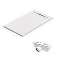 SWISS AQUA TECHNOLOGIES - Swiss Aqua Technologies Fusion Receveur de douche 160x90cm en marbre coulé avec siphon, Blanc (SATFU16090BL-S) - vignette