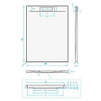 SWISS AQUA TECHNOLOGIES - Swiss Aqua Technologies Fusion Receveur de douche 160x90cm en marbre coulé avec siphon, Blanc (SATFU16090BL-S) - vignette