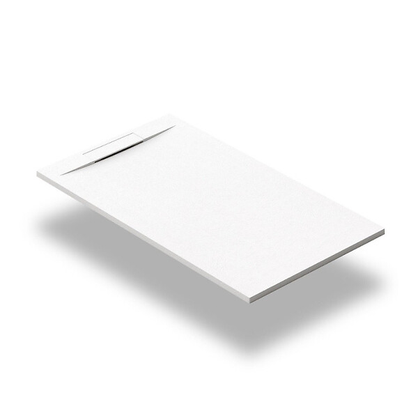 SWISS AQUA TECHNOLOGIES - Swiss Aqua Technologies Fusion Receveur de douche 160x90cm en marbre coulé, Blanc (SATFU16090BL) - large