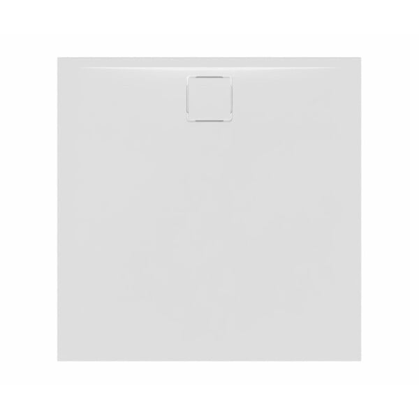 SWISS AQUA TECHNOLOGIES - Swiss Aqua Technologies Vision Receveur de douche 90x90cm + Siphon Eslim90. Marbre coulé, blanc (SATSVVI90QB-S) - large