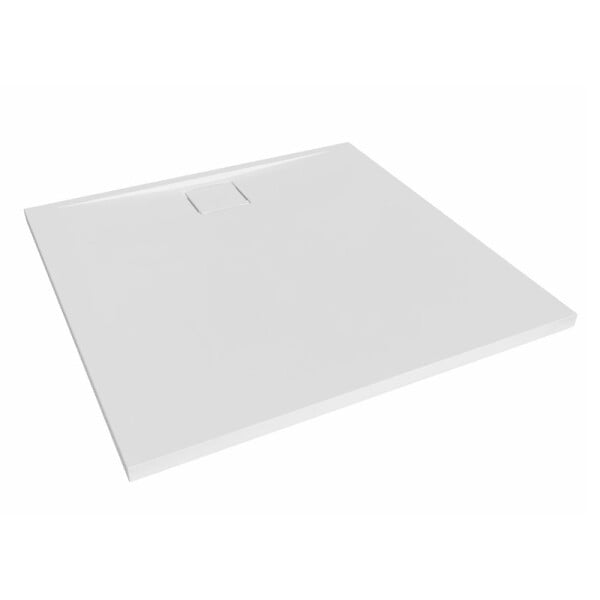 SWISS AQUA TECHNOLOGIES - Swiss Aqua Technologies Vision Receveur de douche 90x90cm + Siphon Eslim90. Marbre coulé, blanc (SATSVVI90QB-S) - large