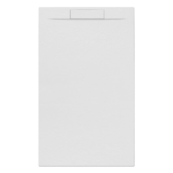 SWISS AQUA TECHNOLOGIES - Swiss Aqua Technologies Fusion Receveur de douche 120x80cm en marbre coulé, Blanc (SATFU12080BL) - large
