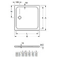 VILLEROY & BOCH - Villeroy & Boch Lifetime Plus Receveur de douche carré  800 x 800 x 35 mm, Antidérapant, Blanc (6223B301) - vignette