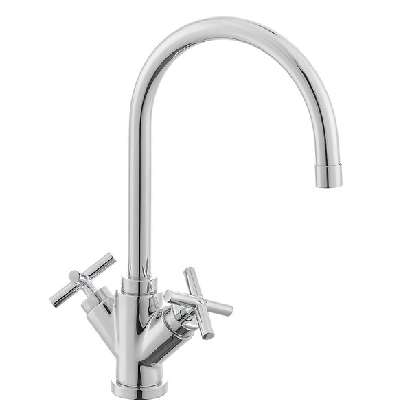 PAFFONI - Paffoni Quattro Mélangeur de lavabo XL en col de cygne, Chrome (QTV077) - large