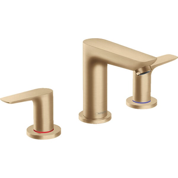 HANSGROHE - Hansgrohe Talis E Mélangeur de lavabo 3 trous 150, bronze brossé, avec tirette et vidage (71733140) - large