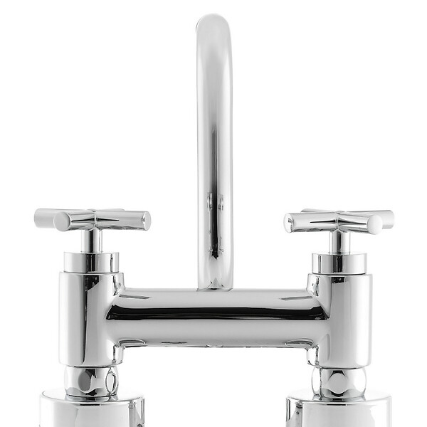 PAFFONI - Paffoni Quattro Mélangeur de lavabo mural avec bec long, Chrome (QTV161) - large