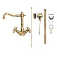 PAFFONI - Paffoni Ricordi Mélangeur XL de lavabo  avec tirette et bonde, Design vintage, Bronze (IR085BR) - vignette