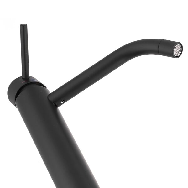PAFFONI - Paffoni Light Mitigeur de lavabo avec mousseur + Cartouche 25mm, Noir mat (LIG071NO) - large
