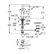 GROHE - Grohe Essence mitigeur monocommande lavabo, taille L, warm sunset brossé (G24174DL1) - vignette