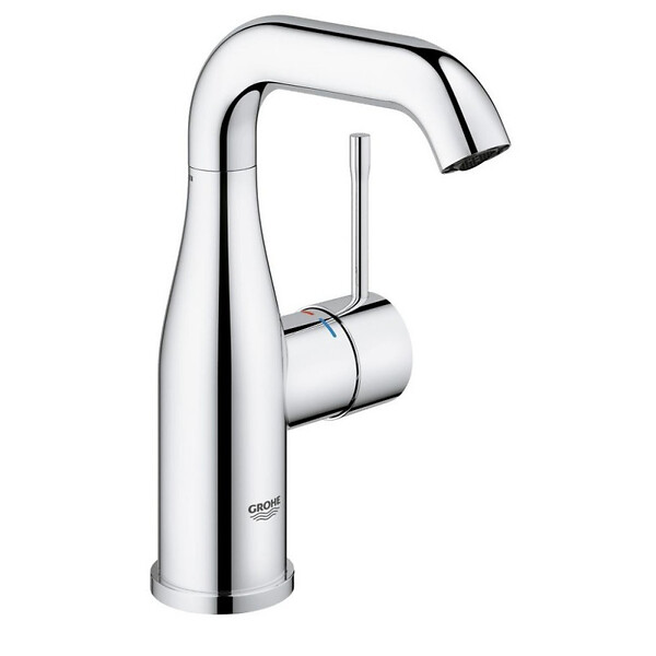 GROHE - Grohe Essence Set Mitigeur monocommande 1/2" Lavabo Taille M + Bonde clic clac Grohe pour lavabo avec trop-plein (23463001-CLICCLAC) - large