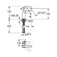GROHE - Grohe Essence Set Mitigeur monocommande 1/2" Lavabo Taille M + Bonde clic clac Grohe pour lavabo avec trop-plein (23463001-CLICCLAC) - vignette