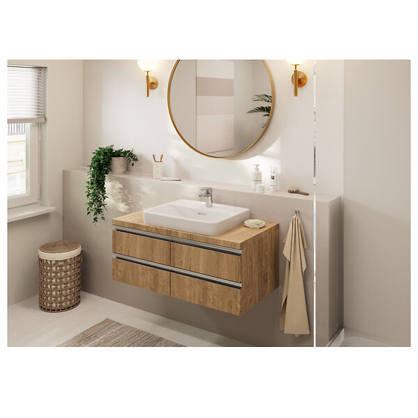 HANSGROHE - Hansgrohe Vernis Blend Mitigeur de lavabo, avec cartouche en céramique, sans tirette ni vidage, Chrome (71558000) - large