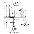 HANSGROHE - Hansgrohe Vernis Blend Mitigeur de lavabo, avec cartouche en céramique, sans tirette ni vidage, Chrome (71558000) - vignette