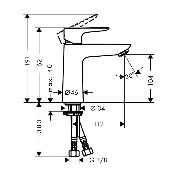 HANSGROHE - Hansgrohe Talis E 110 Lot de 2 mitigeurs de lavabo (71711000-DUO) - large