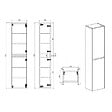 NATUREL - Naturel Verona Armoire haute blanche avec deux portes, 40x30x170cm (VERONAV40BM) - vignette