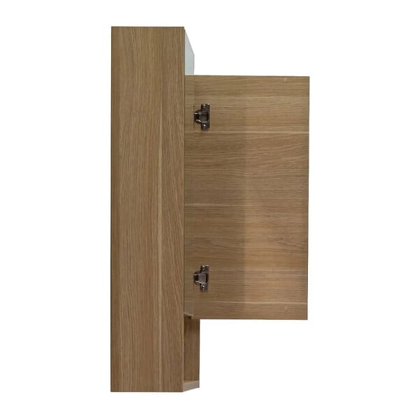 NATUREL - Naturel Lucca Armoire de toilette assemblée 60x75 cm, stratifié, 4 étagères, miroir, couleur chêne (LUCCA60CABD) - large