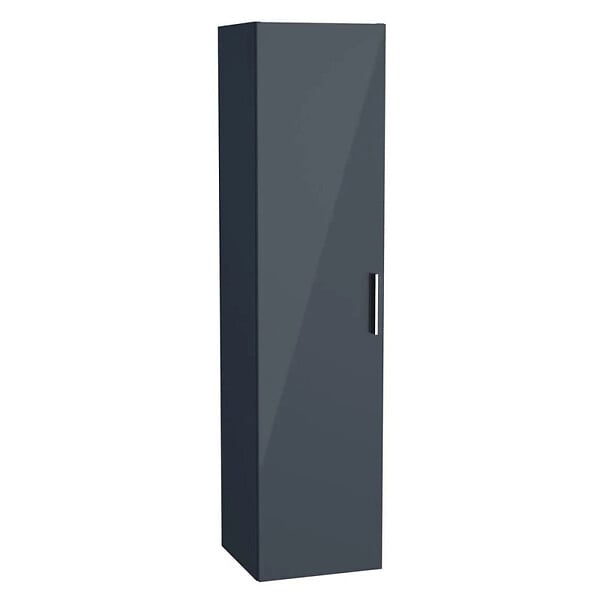 VITRA - Vitra  Mia armoire 145x35x35 cm pour salle de bain, porte softclose, anthracite brillant  (MIAV35A) - large