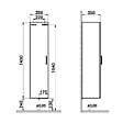 VITRA - Vitra  Mia armoire 145x35x35 cm pour salle de bain, porte softclose, blanc brillant (MIAV35B) - vignette