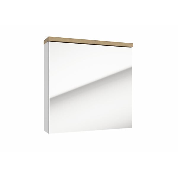NATUREL - Naturel Armoire avec miroir Stilla 60x60 cm blanc (STILLAE06016) - large
