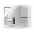 NATUREL - Naturel Armoire avec miroir Stilla 60x60 cm blanc (STILLAE06016) - vignette