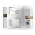 NATUREL - Naturel Armoire avec miroir Stilla 60x60 cm blanc (STILLAE06016) - vignette