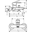 HANSGROHE - Hansgrohe Vernis Blend Mitigeur bain/douche cartouche céramique, Noir mat (HG-71440670) - vignette