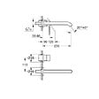 GROHE - Grohe Essence Mitigeur lavabo monocommande montage mural, 2 trous taille L, Chrome (G-29193001) - vignette