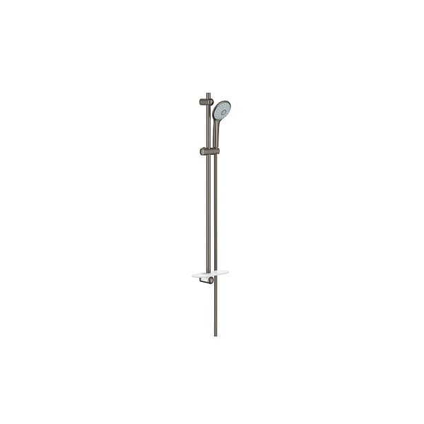 GROHE - Grohe Ensemble de douche complet 3 jets +Mitigeur thermostatique douche, Brossé (34065AL2-SET) - large