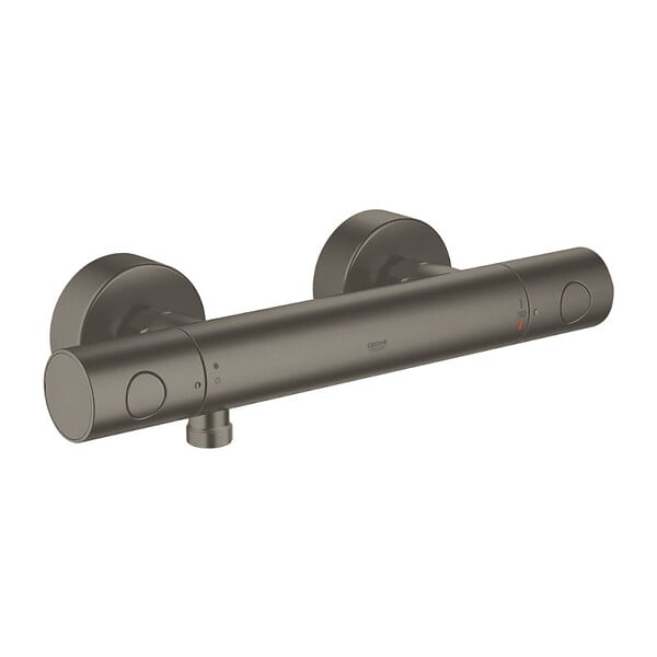 GROHE - Grohe Ensemble de douche complet 3 jets +Mitigeur thermostatique douche, Brossé (34065AL2-SET) - large