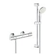 GROHE - Grohe Grohtherm 800 Mitigeur thermostatique douche 1/2" avec ensemble de douche, Chrome (34565001) - vignette