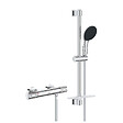 GROHE - Grohe Precision Feel Set de douche avec mitigeur thermostatique + Douchette 3 jets + Barre 60 cm, chrome (G34791001) - vignette