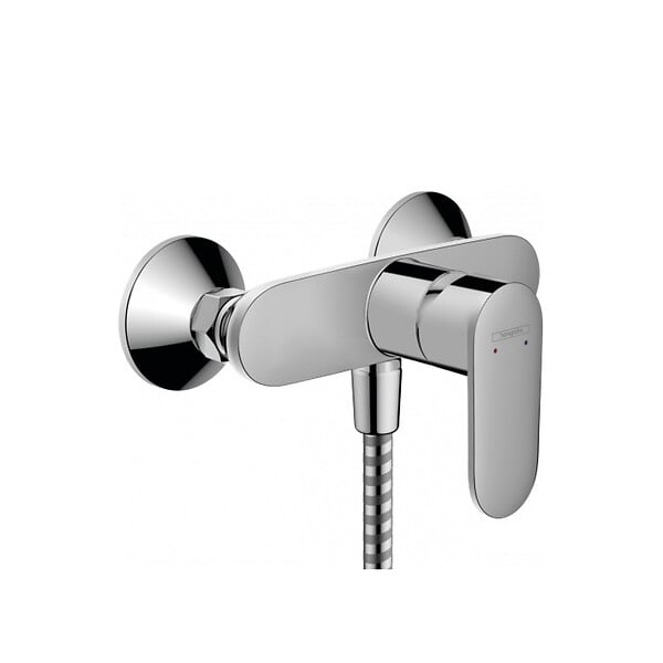 HANSGROHE - Hansgrohe Vernis Blend Set de douche mitigeur + Douchette à main 2 jets + Barre 65cm, Chrome (71646000-Vernis) - large