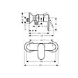 HANSGROHE - Hansgrohe Vernis Blend Set de douche mitigeur + Douchette à main 2 jets + Barre 65cm, Chrome (71646000-Vernis) - vignette