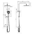 SWISS AQUA TECHNOLOGIES - Swiss Aqua Technologies /Grohe Set de douche avec mitigeur + Douchette 3 jets barre avec curseur + Douche de tête XXL 254 mm Chrome - vignette