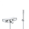 GROHE - Grohe Set bain/douche Mitigeur Grohtherm SmartControl + Douchette Euphoria 1 jet avec support mural, Chrome (34718000-EUPHORIA) - vignette