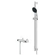 GROHE - Grohe Precision Flow Set de douche avec mitigeur thermostatique + Douchette + Barre 90 cm, chrome (G34805001) - vignette