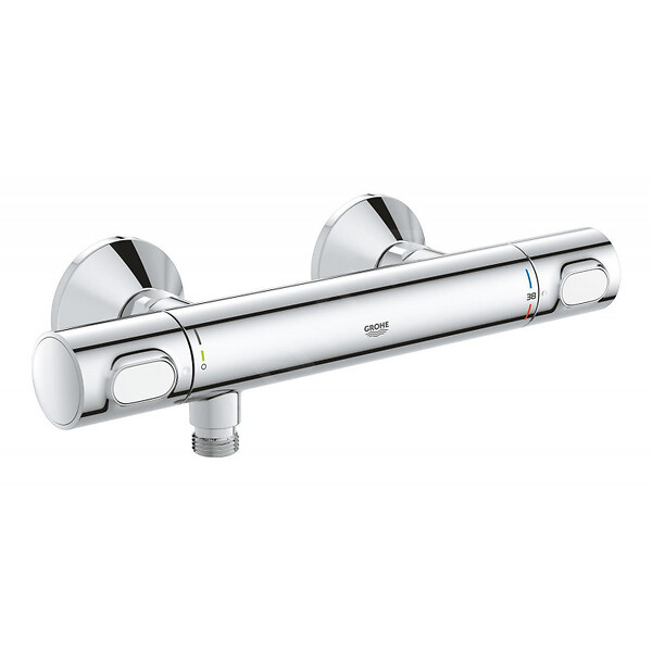 GROHE - Grohe Precision Flow Mitigeur de douche thermostatique, SafeStop, Chrome (34840000) - large