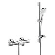 HANSGROHE - Hansgrohe Ecostat universal Pack Mitigeur thermostatique bain/douche + Set de douche Crometta Vario avec porte-savon (13123000-Crometta2) - vignette