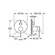 GROHE - Grohe Essence mitigeur monocommande 3 sorties avec inverseur, gris foncé brossé (G24092AL1) - vignette