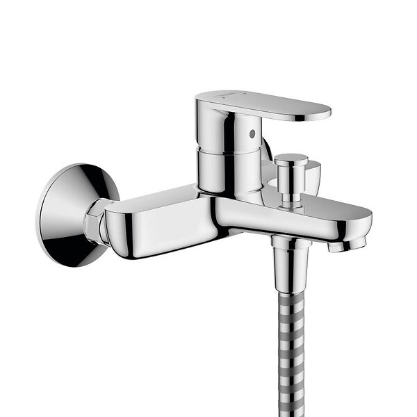HANSGROHE - Hansgrohe Crometta Set mitigeur bain/douche + Barre 65cm + Douchette 2 jets + Flexible, Chrome (71440000-Crometta2) - large